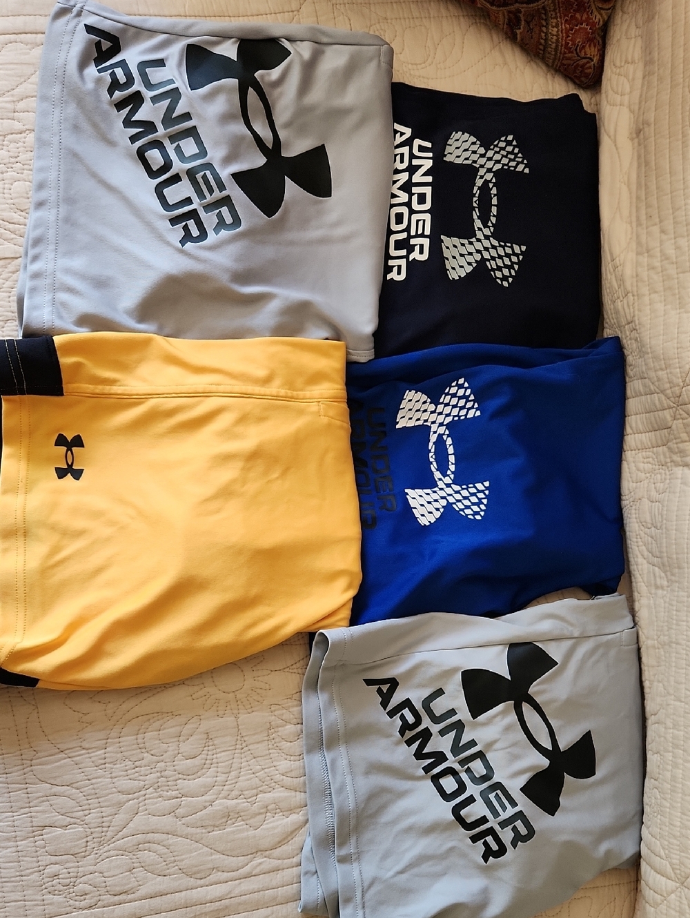 Under Armour Boys' Athletic Shorts - Yellow, Blue, Black, Gray